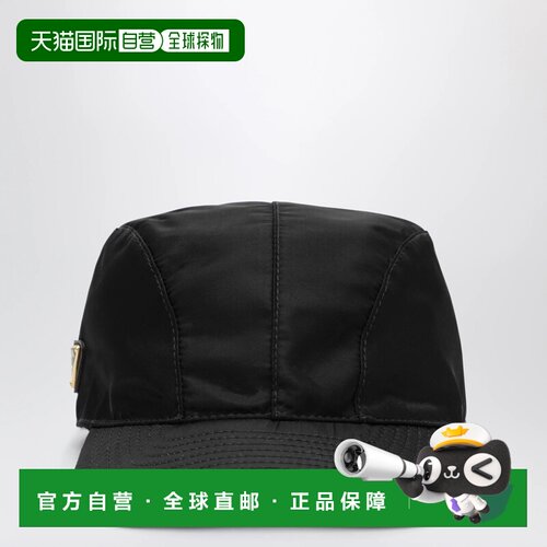 PRADA 女士帽子 1HC5082DMIF0632 SS2026 黑色 Cap with visor in