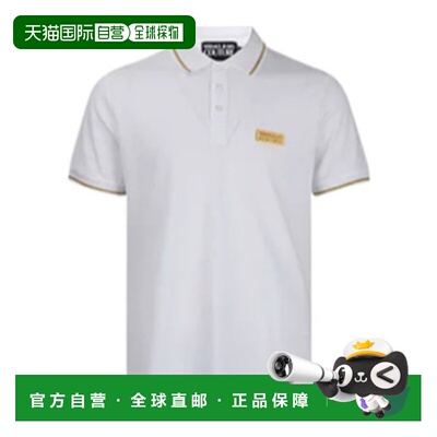 VERSACE 男士T恤 80GAGT05CJ01TG03 SS2026 白色 短袖POLO衫