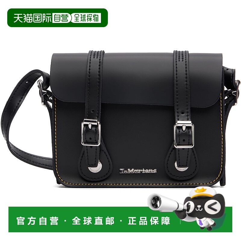 1h可退 潮奢 Dr. Martens 马丁大夫 女士 黑色 7 Inch Leather 斜