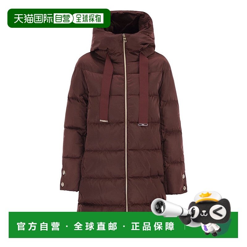 HERNO 女士夹克 PI1304D12170Z6705 AW2025 酒红色 连帽羽绒服