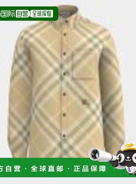 BURBERRY 男士衬衫 8082194FLAX SS2024 红色 Check shirt