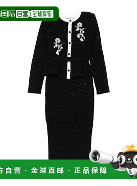 1h可退 SELF-PORTRAIT 女士连衣裙 SC25013MB AW2025 黑色 花卉纹
