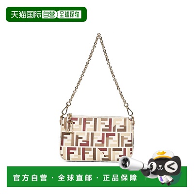 FENDI 女士单肩包 8BS073AV1YF1TVK AW2025 花色 FF FABRIC BAGUE