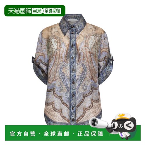 ZIMMERMANN 女士衬衫 8624TRS262TPBL CO 花色 Wanderlust 短袖衬