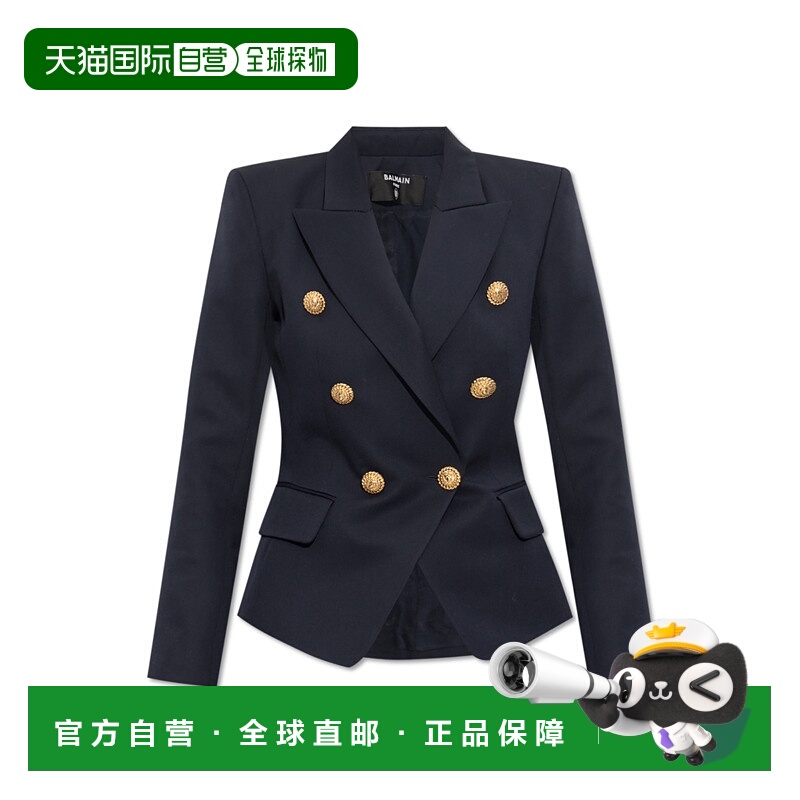 1h可退 BALMAIN 女士外套 FF1SI505WB086UC AW2025 蓝色 Blazer w
