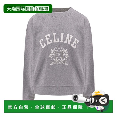 CELINE 女士针织毛衣 RY0DY670Q09MO SS2025 灰色 长袖卫衣