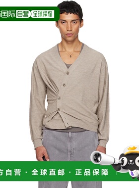 1h可退 潮奢 Lemaire 男士 驼色 Relaxed Twisted 开衫 TO1082LK0