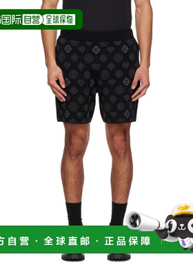 1h可退 潮奢 Casablanca 男士 黑色 City Jacquard 短裤 MAW25KW1