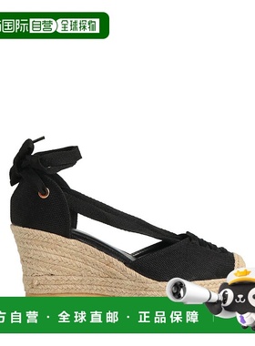 1h可退 潮奢 Laura Biagiotti 女士 帆布面凉鞋 black黑色 舒适时