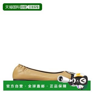 156309200 女士休闲鞋 AW2025 棕色 TORY 拼色芭蕾平底鞋 BURCH