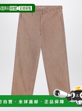 1h可退 潮奢 AURALEE 男士 浅棕棉质裤子 A24AP03HGCOLB
