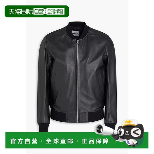 1h可退 潮奢 Sandro 男士 皮革短夹克 SHPBL00625NOIR