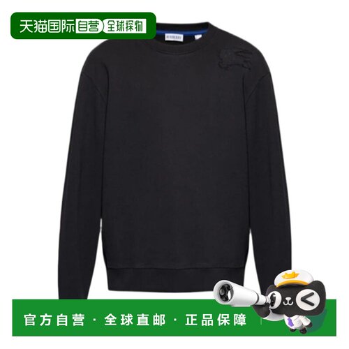 BURBERRY 男士卫衣 81007551 SS2026 黑色 长袖圆领卫衣