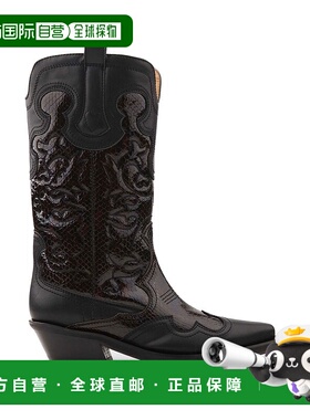 GANNI 女士高跟鞋 S2857070 CO 黑色 Ganni Black Reptile Effect