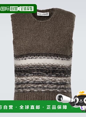 1h可退 潮奢 Our Legacy 男士 Pleaser 条纹羊毛马海毛毛衣马甲