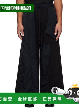 1h可退 潮奢 Julius 男士 黑色 Outpost Wide 长裤 907PAM10