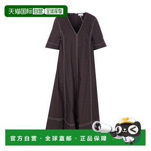 GANNI 女士连衣裙 A1030138099 SS2026 黑色 Black Stretch Cotto