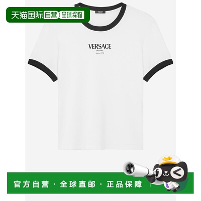 1h可退 VERSACE 女士T恤 10226561A166852W020 SS2026 白色
