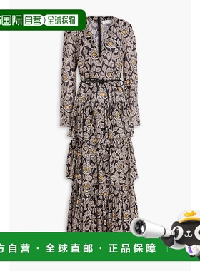 1h可退 潮奢 ZIMMERMANN 女士 层叠印花棉纱长款连衣裙 9853DSS24