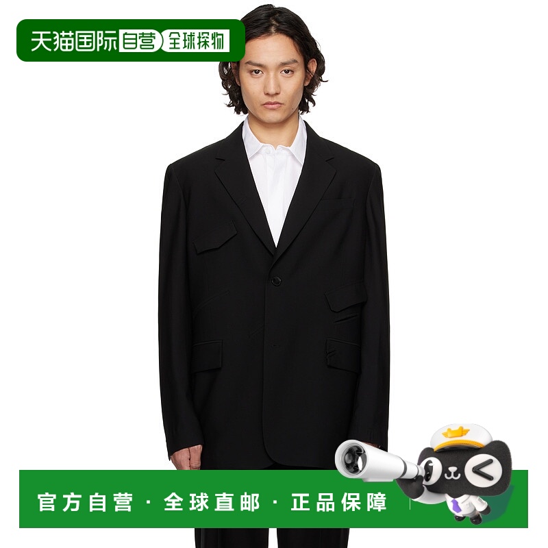 1h可退 潮奢 Feng Chen Wang 男士 黑色 Multi Slash 西装外套 FU