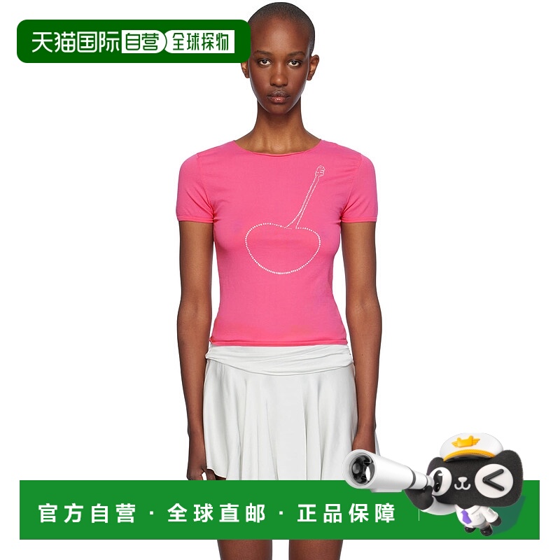 1h可退 潮奢 Gimaguas 女士 粉色 Cherry Shinny T 恤 8435616473