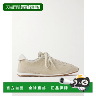 1h可退 潮奢 Jacquemus 男士 网球皮革边鳄鱼纹绒面革运动鞋 25HF