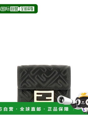 FENDI 女士钱包 8M0395AAJDF0KUR CO 黑色 NAPPA LEATHER BAGUETT