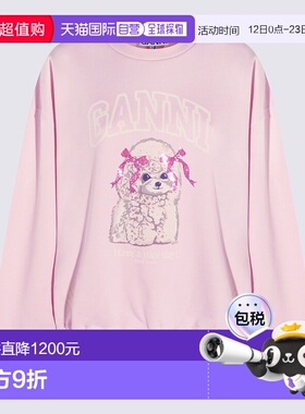 GANNI 女士卫衣 A1060026868 SS2026 粉红色 Front print sweatsh