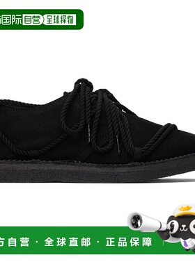 1h可退 潮奢 Y's 女士 黑色 Nubuck Leather Random Rope 乐福鞋