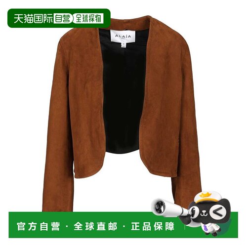 1h可退 ALAIA 女士夹克 AA9V1121L017B701 AW2025 棕色