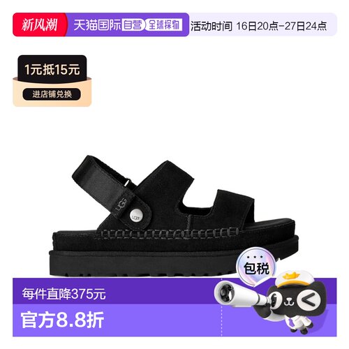 UGG 女士凉鞋 1167399BLK SS2026 黑色 Goldensta【付后1h可退】
