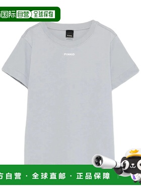 PINKO 女士T恤 100373A34FE87 SS2026 灰色 徽标T恤