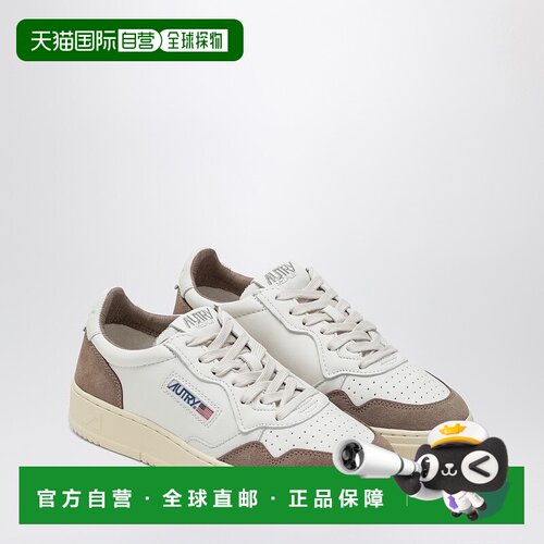 1h可退 潮奢 AUTRY 女士 Medalist 绒面革运动鞋(白/棕) AULWGS43