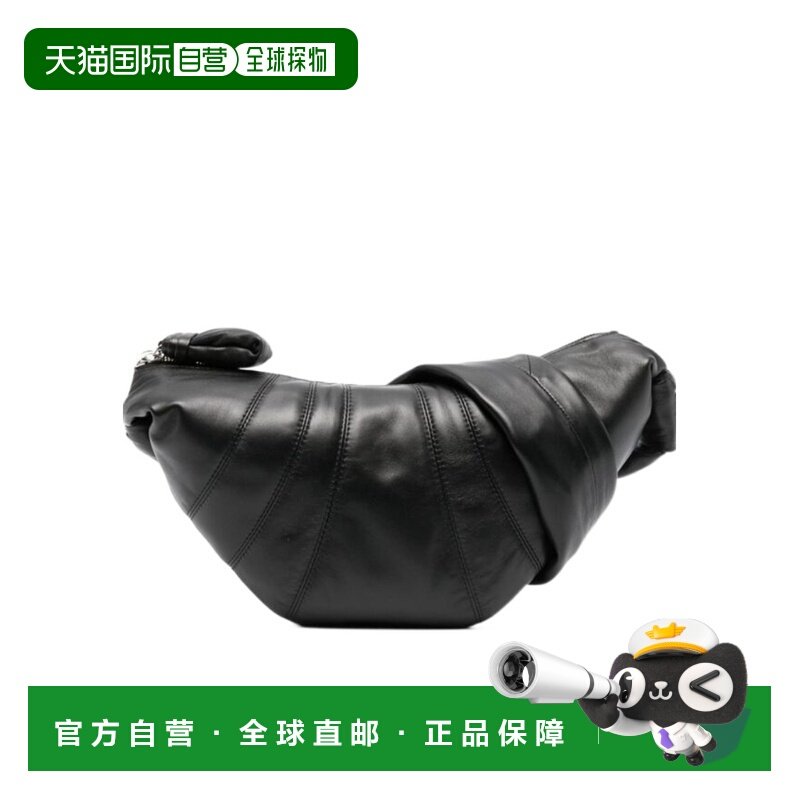 LEMAIRE 男士斜挎包 BG0003LL0095BK999 CO 黑色 小号牛角面包斜