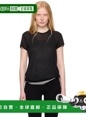 1h可退 潮奢 TOTÊME 女士 黑色 T 恤 252WRT0476YA0173