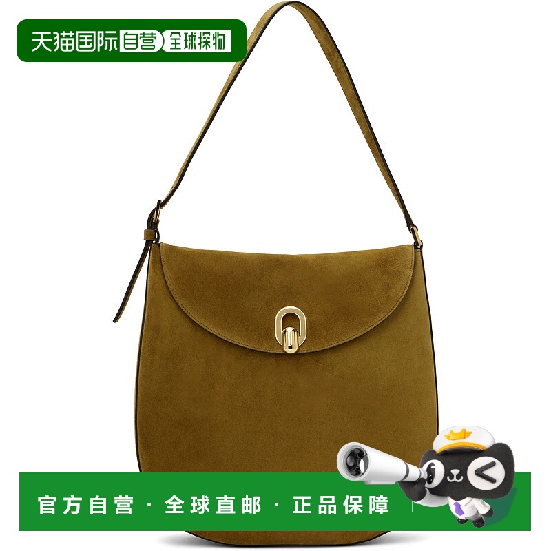1h可退 潮奢 SAVETTE 女士 棕色大号 Tondo Hobo 单肩包 H0090303