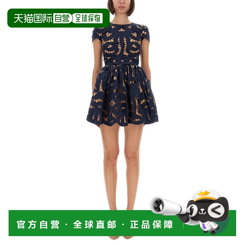 1h可退 潮奢 Self-Portrait 女士 迷你蝴蝶结连衣裙 PF25013SBLBL