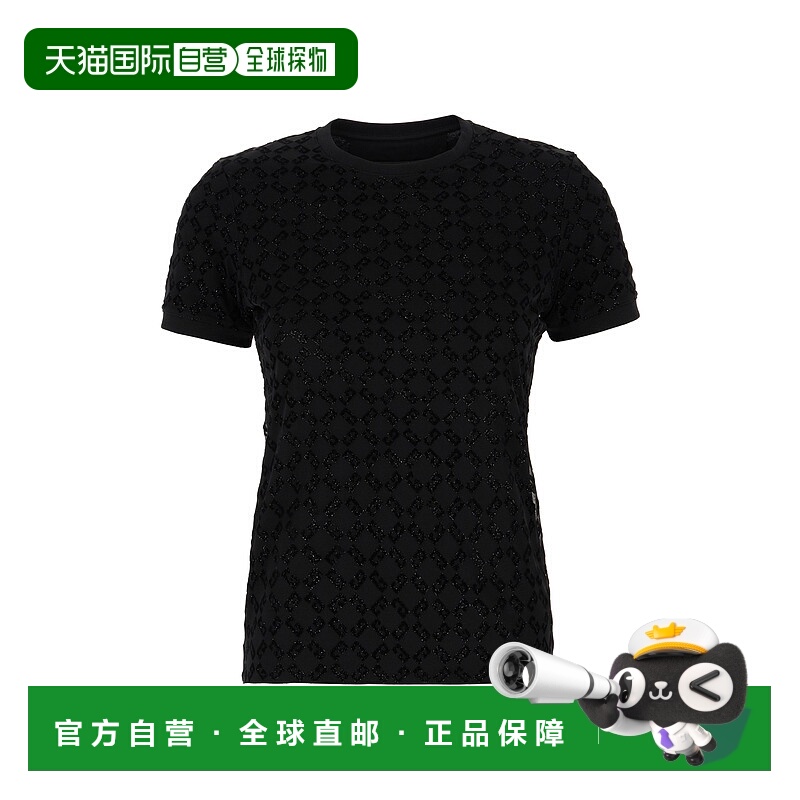 1h可退 GIVENCHY 女士T恤 BW70CG20H0008 SS2025 黑色 短袖T恤