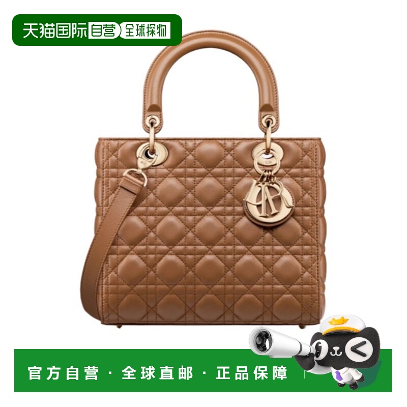 1h可退 DIOR 女士斜挎包 M0565ONGEM59M AW2025 棕色 中号Lady Di