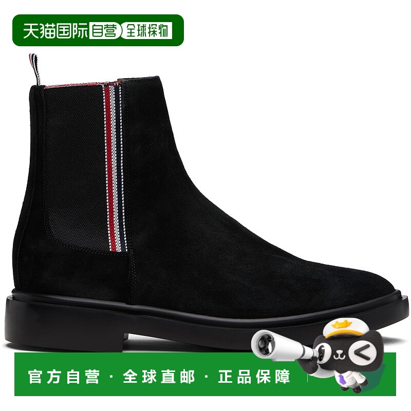 1h可退 潮奢 Thom Browne 汤姆 布朗 男士 黑色 RWB Elastic 切尔