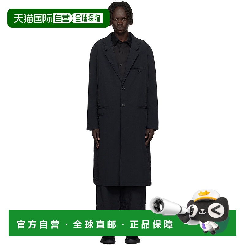 1h可退 潮奢 Y-3 男士 黑色大衣 KC8385 black黑色 舒适时尚