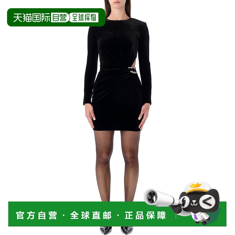1h可退 潮奢 Self-Portrait 女士 迷你天鹅绒链条连衣裙 AW25128S