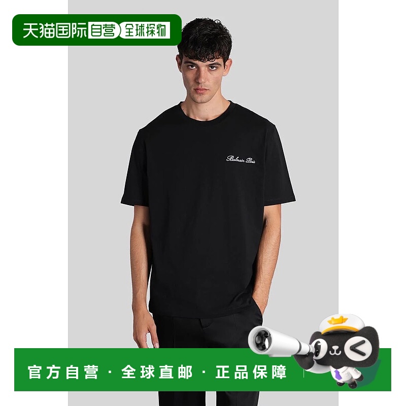 1h可退 BALMAIN 男士T恤 428176FH1EG000BC68 AW2025 黑色