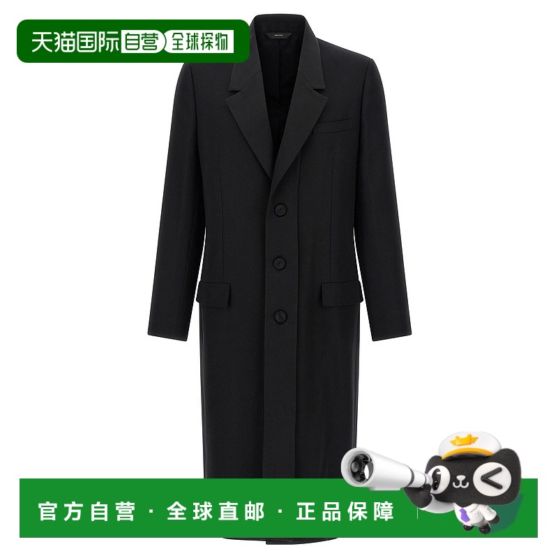 1h可退 FENDI 男士大衣 FF0853AOYIF0QA1 AW2025 黑色 Crepe wool