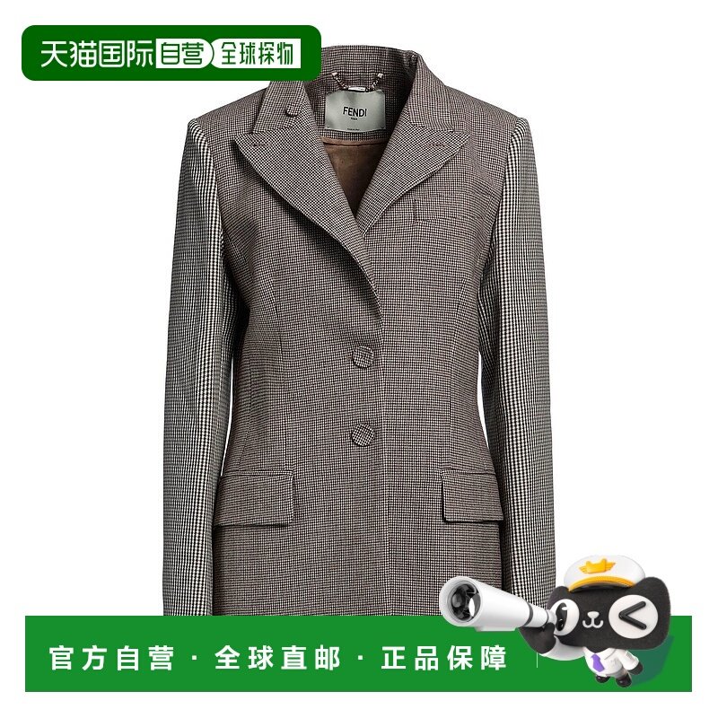 1h可退 潮奢 Fendi 芬迪 女士 西装外套 brown棕色 舒适时尚