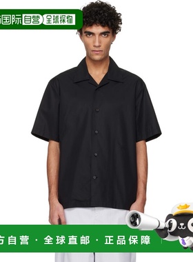 潮奢 Jil Sander 吉尔 桑达 男士 黑色刺绣衬衫 J22DL0363J45001