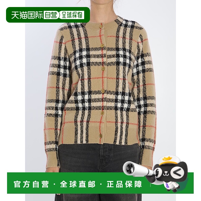 1h可退 BURBERRY 女士针织衫 75776848116947SAND AW2025羊绒羊毛