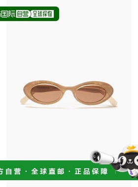 1h可退 潮奢 ZIMMERMANN 女士 椭圆框印花醋纤太阳眼镜 4710S23CR