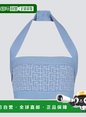 BALMAIN 女士背心吊带 EF1AA025KI02SPB SS2025 蓝色