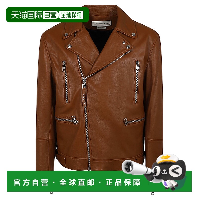 1h可退 ALEXANDER MCQUEEN 男士皮衣 626381Q5LDS2029TOBACCO